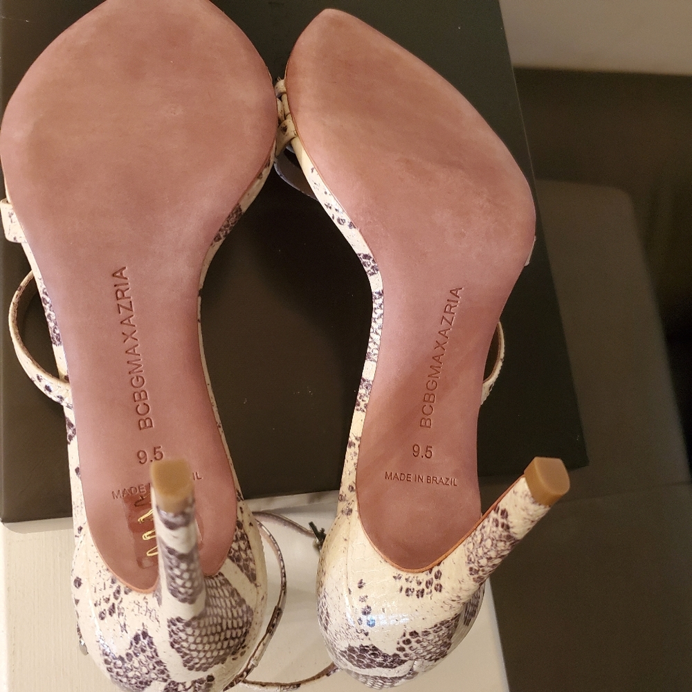 BCBGMAXAZARIA Snake Leather Sandals - Picture 10 of 15